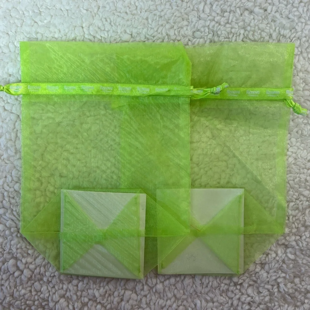 Renova Sheer Organza Drawstring Gift Bags - 2 Each Red, Lime, Black, Orange